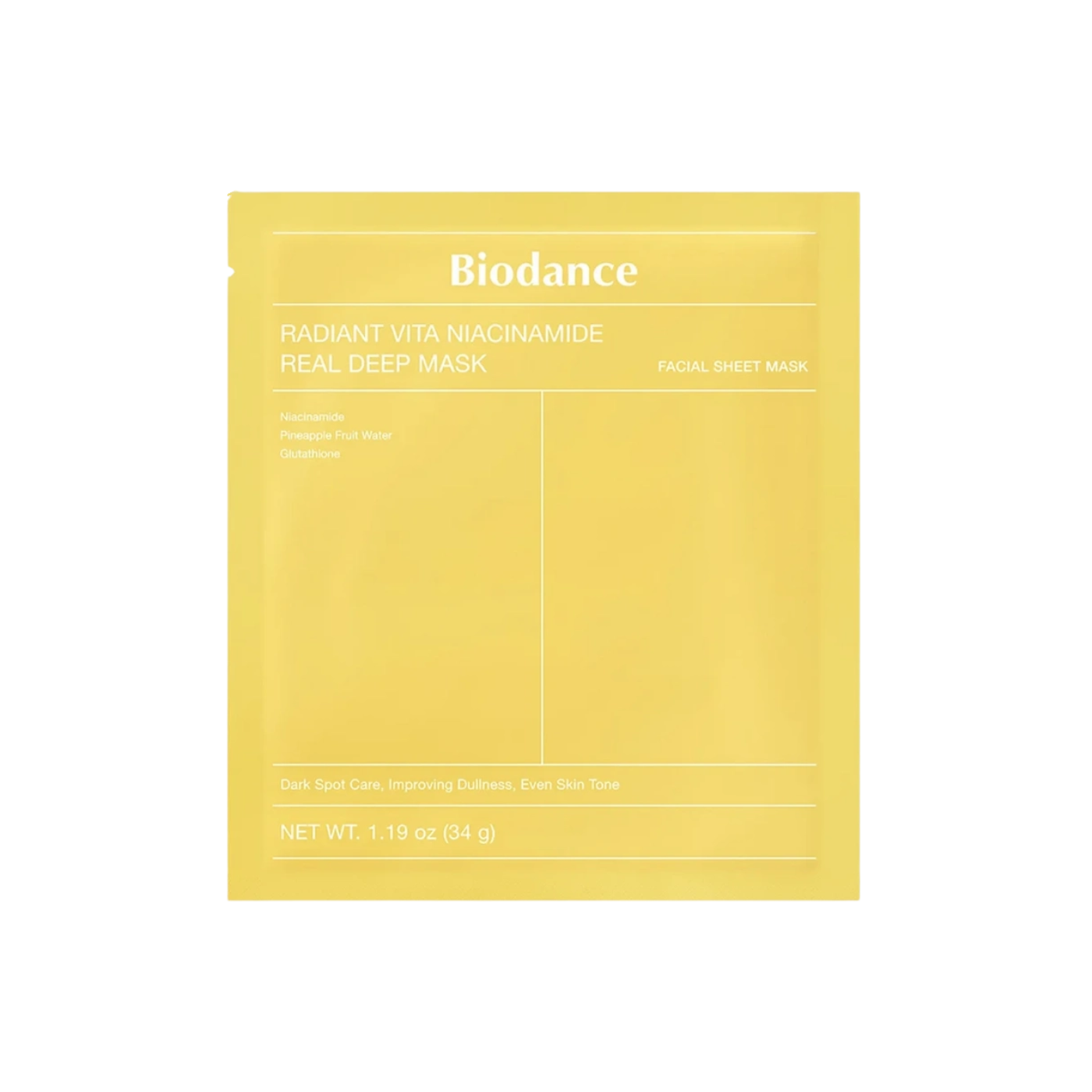 Radiant Vita Niacinamide Real Deep Mask | Dear Yuna